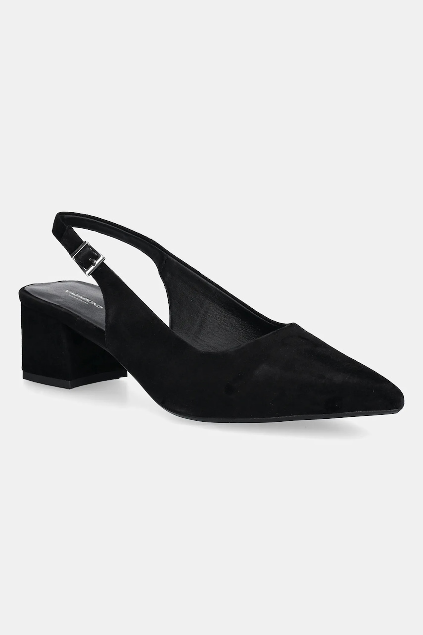 Vagabond Shoemakers tocuri din piele intoarsa MARTA culoarea negru, cu toc drept, cu toc deschis, 5928-140-20