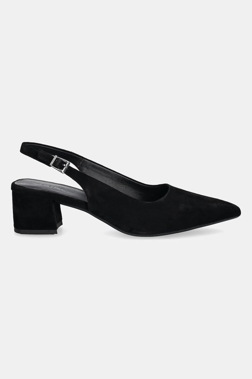 Замшевые туфли Vagabond Shoemakers MARTA цвет чёрный каблук кирпичик открытая пятка 5928-140-20 Замшевые туфли Vagabond Shoemakers MARTA цвет чёрный каблук кирпичик открытая пятка 5928-140-20
