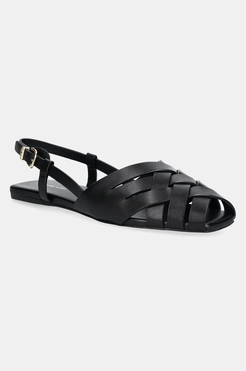 MICHAEL Michael Kors sandale de piele Irene femei, culoarea negru, 40S5IRFP1L.001
