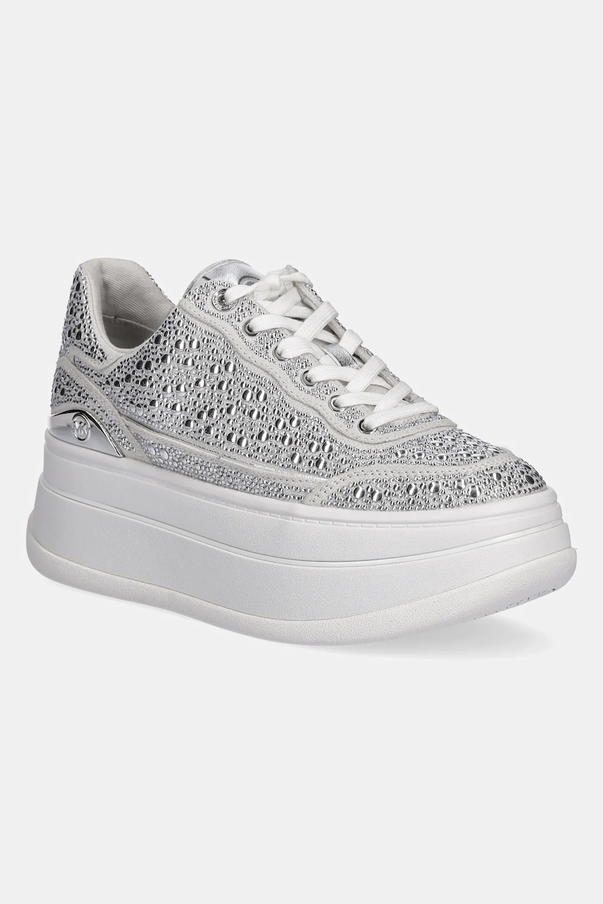 MICHAEL Michael Kors sneakers Hayes femei, culoarea argintiu, 43S5HYFS2D.042