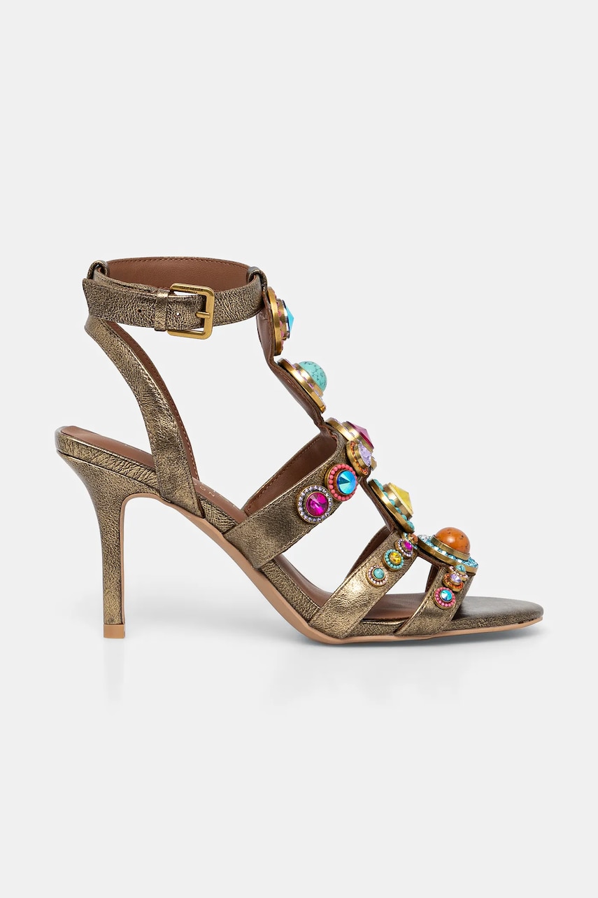 Кожаные сандалии Kurt Geiger London Octavia High Gladiator цвет золотой 4369268109 Кожаные сандалии Kurt Geiger London Octavia High Gladiator цвет золотой 4369268109