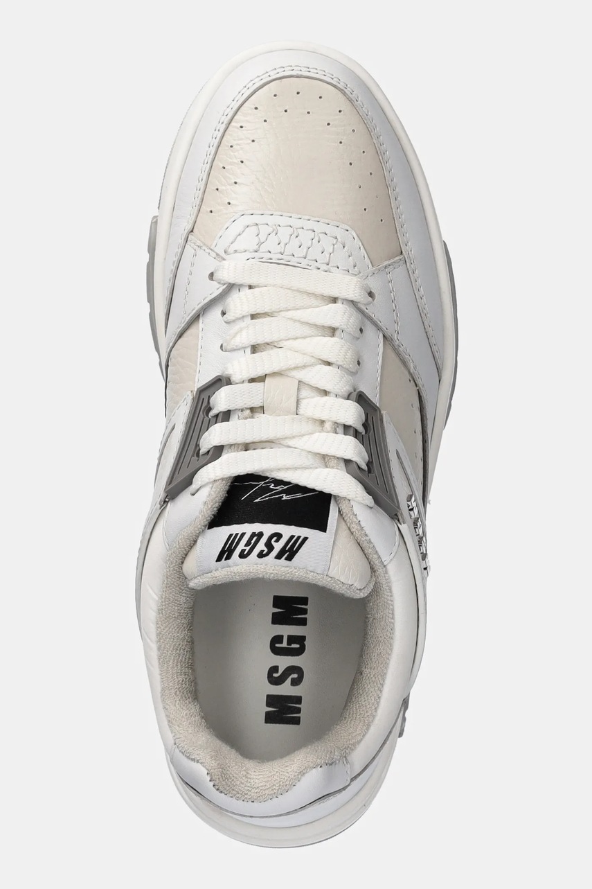 Δερμάτινα αθλητικά παπούτσια MSGM χρώμα: άσπρο, 3841MDS604 φωτογραφία