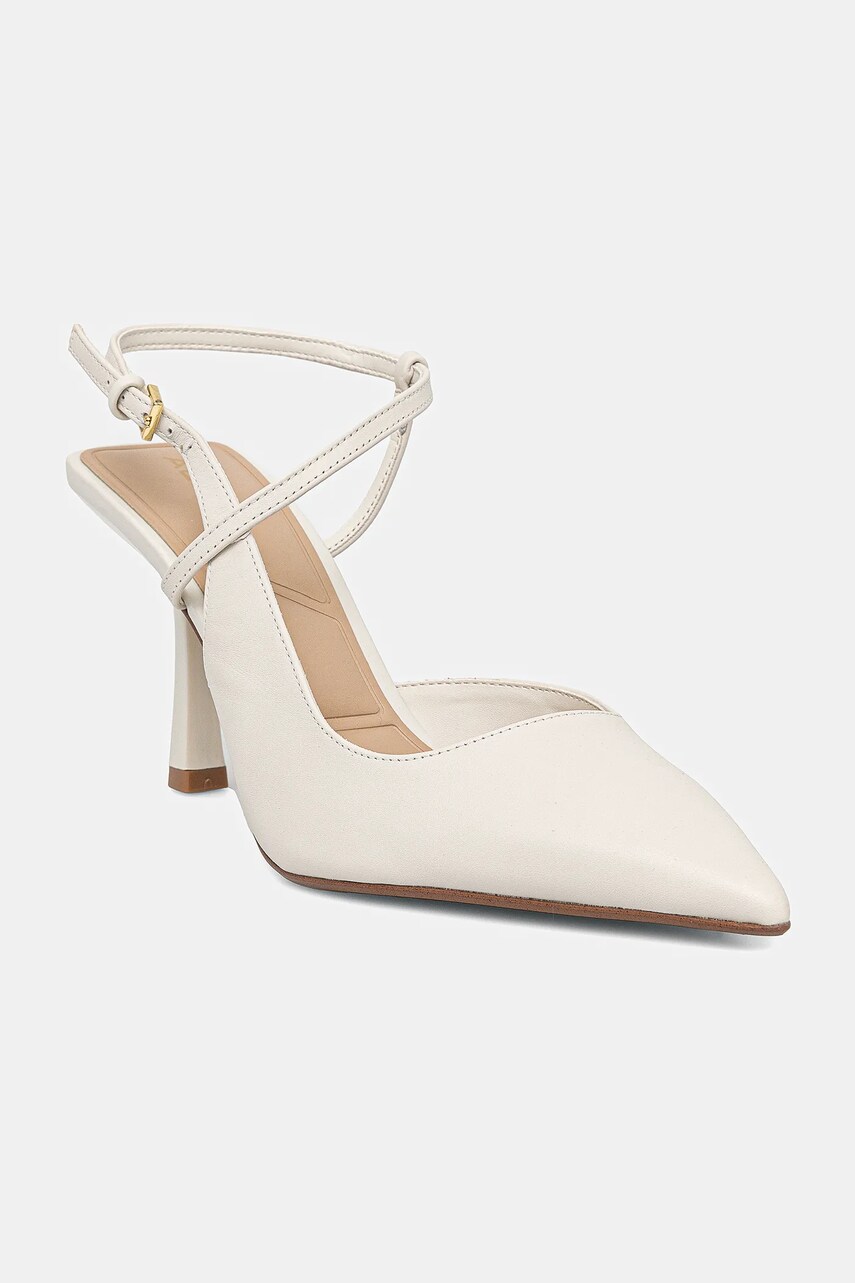 Aldo stilettos de piele BRUNETTE culoarea bej, 13965195