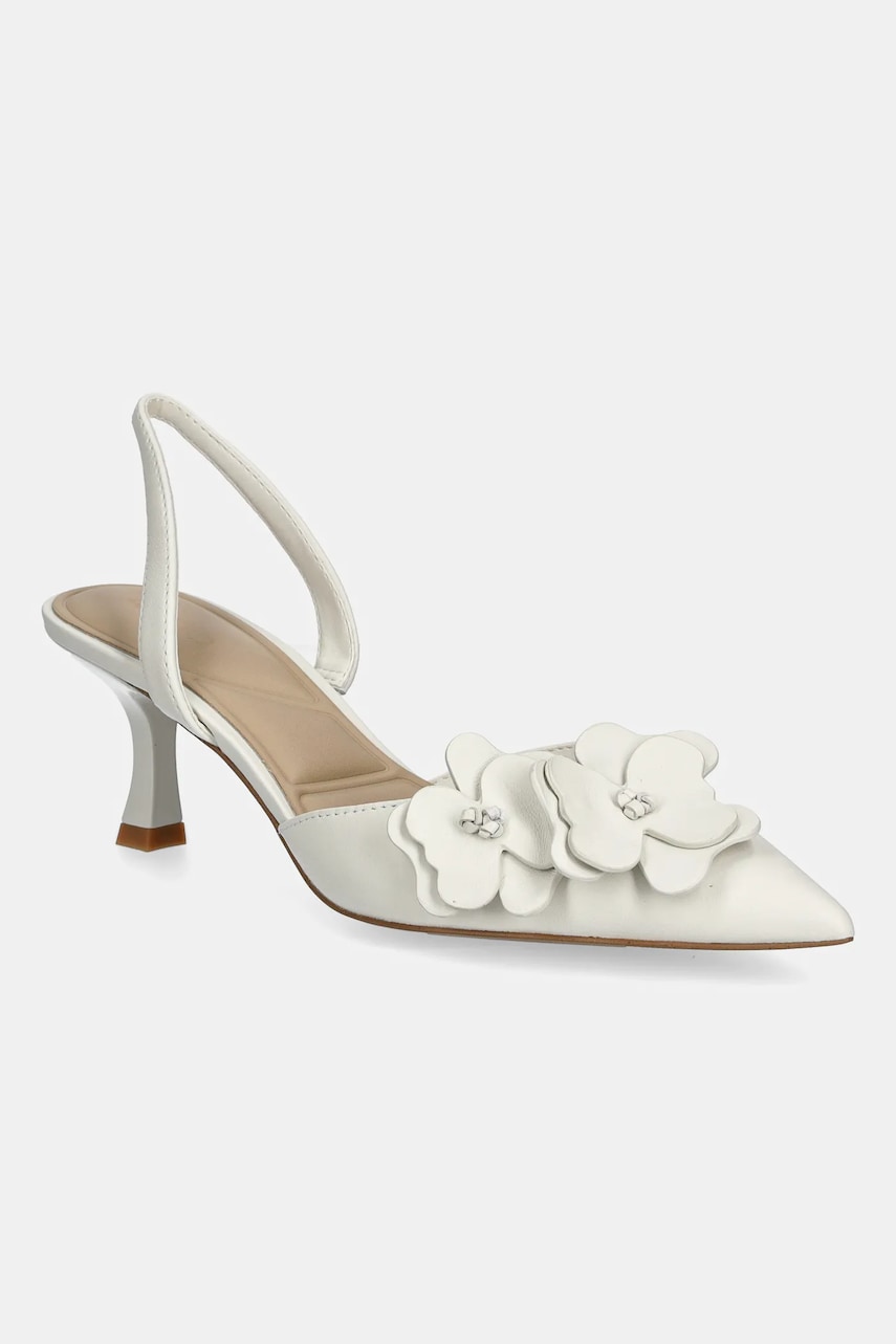 Aldo stilettos de piele LEILANIA culoarea bej, pe toc jos, cu toc deschis, 13966836