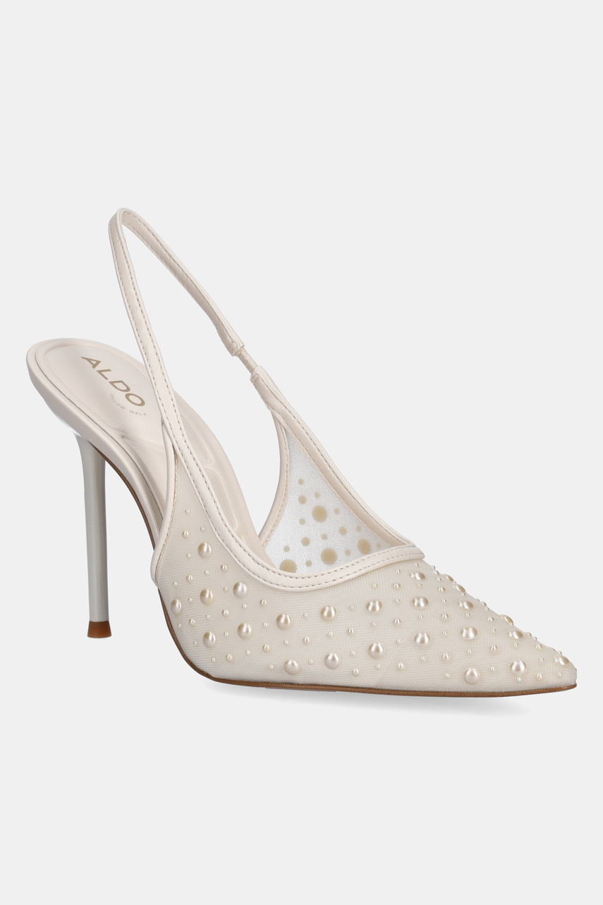 Aldo pantofi cu toc PEARLESCENT culoarea bej, 13967481