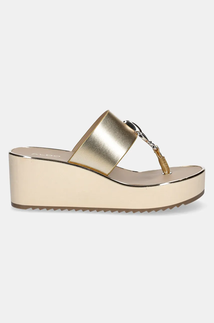 Вьетнамки Aldo PENELOPY женские цвет золотой на платформе 13964751 Вьетнамки Aldo PENELOPY женские цвет золотой на платформе 13964751