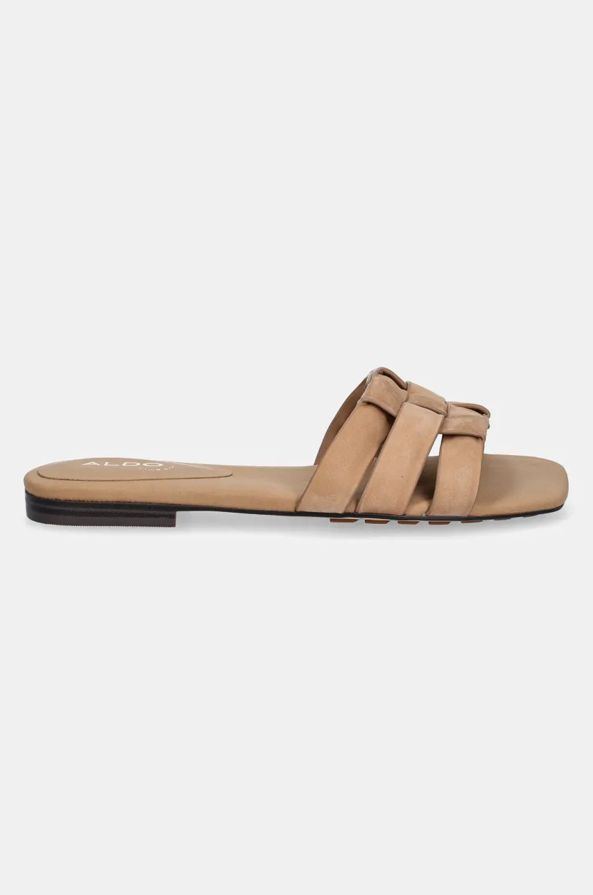 Шлепанцы из нубука Aldo GOTOSANDAL женские цвет коричневый 13966707 Шлепанцы из нубука Aldo GOTOSANDAL женские цвет коричневый 13966707