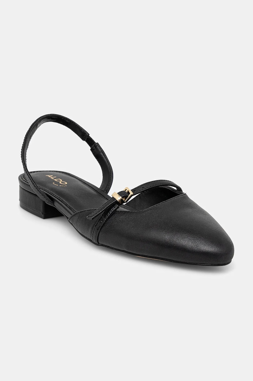 Aldo balerini de piele FLINTSTONE culoarea negru, cu toc deschis, 13966808 Aldo balerini de piele FLINTSTONE culoarea negru, cu toc deschis, 13966808