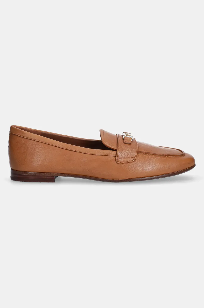 Кожаные мокасины Aldo JOANA женские цвет коричневый на плоском ходу 13917700 Кожаные мокасины Aldo JOANA женские цвет коричневый на плоском ходу 13917700