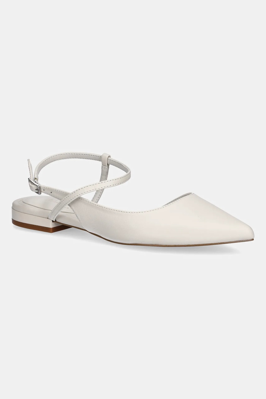 Aldo balerini de piele SARINE culoarea bej, cu toc deschis, 13984698