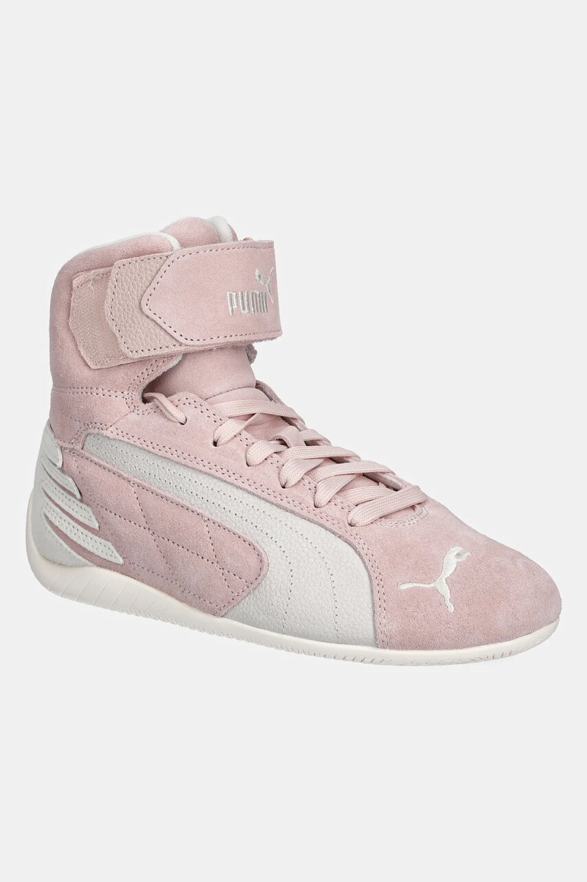 Puma sneakers din piele intoarsă Speedcat Mid culoarea roz, 400384
