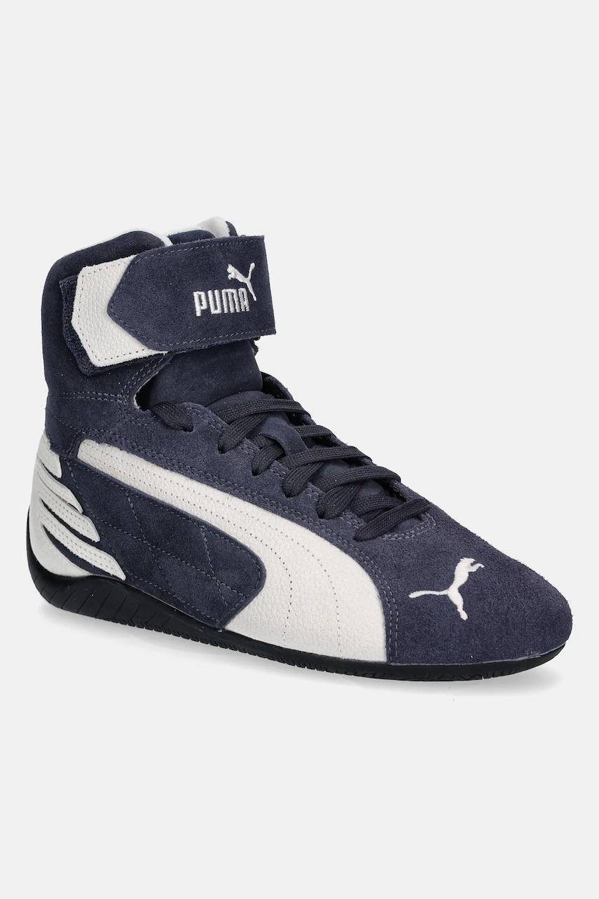 Puma sneakers din piele intoarsă Speedcat Mid culoarea albastru marin, 400384