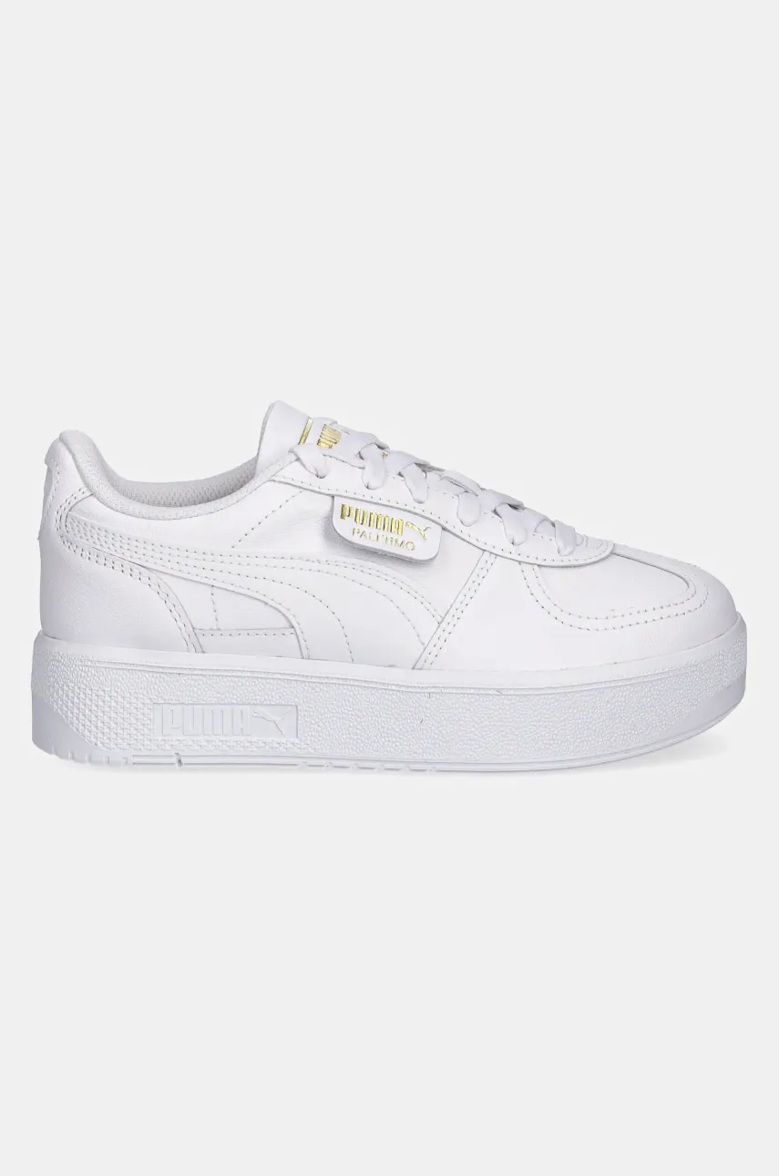 Кожаные кроссовки Puma Palermo Elevata Lth Wns женские цвет белый 400461 Кожаные кроссовки Puma Palermo Elevata Lth Wns женские цвет белый 400461