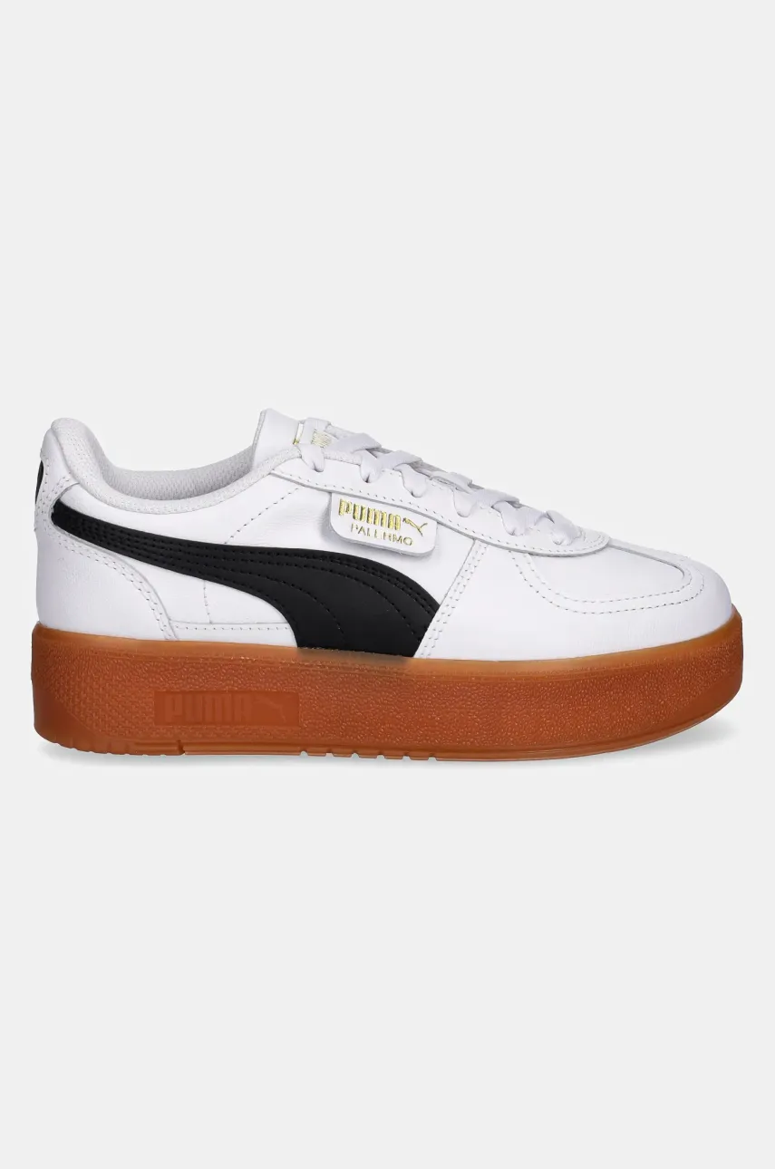 Кожаные кроссовки Puma Palermo Elevata Lth Wns женские цвет бежевый 400461 Кожаные кроссовки Puma Palermo Elevata Lth Wns женские цвет бежевый 400461