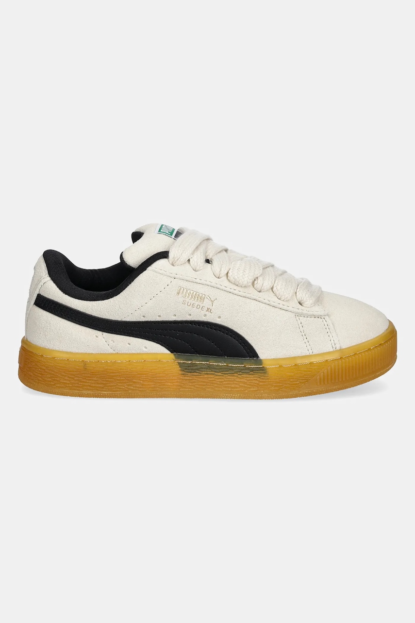 Замшевые кроссовки Puma Suede XL Dark Risk цвет бежевый 401348 Замшевые кроссовки Puma Suede XL Dark Risk цвет бежевый 401348