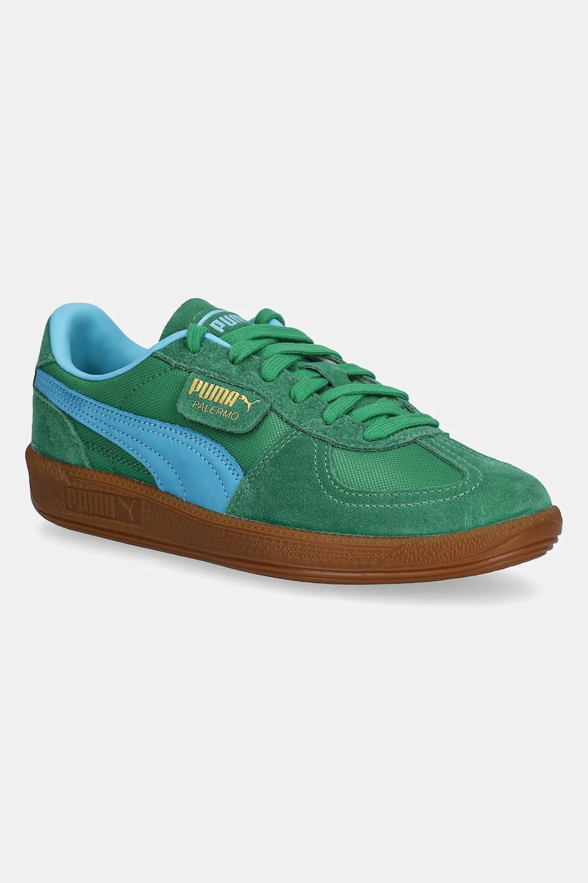 Levně Tenisky Puma Palermo Vintage Update zelená barva, 401364