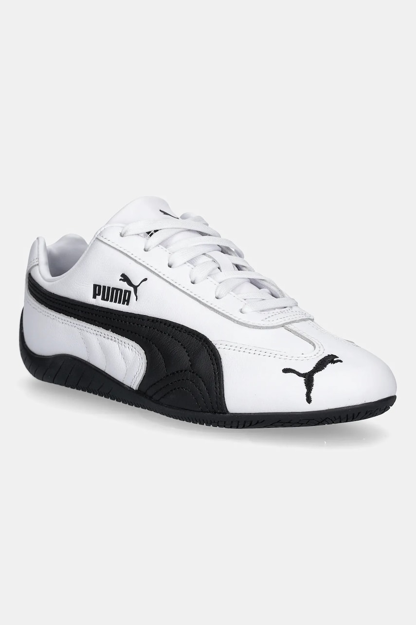 Puma sneakers din piele Speedcat LTH femei, culoarea alb, 401603