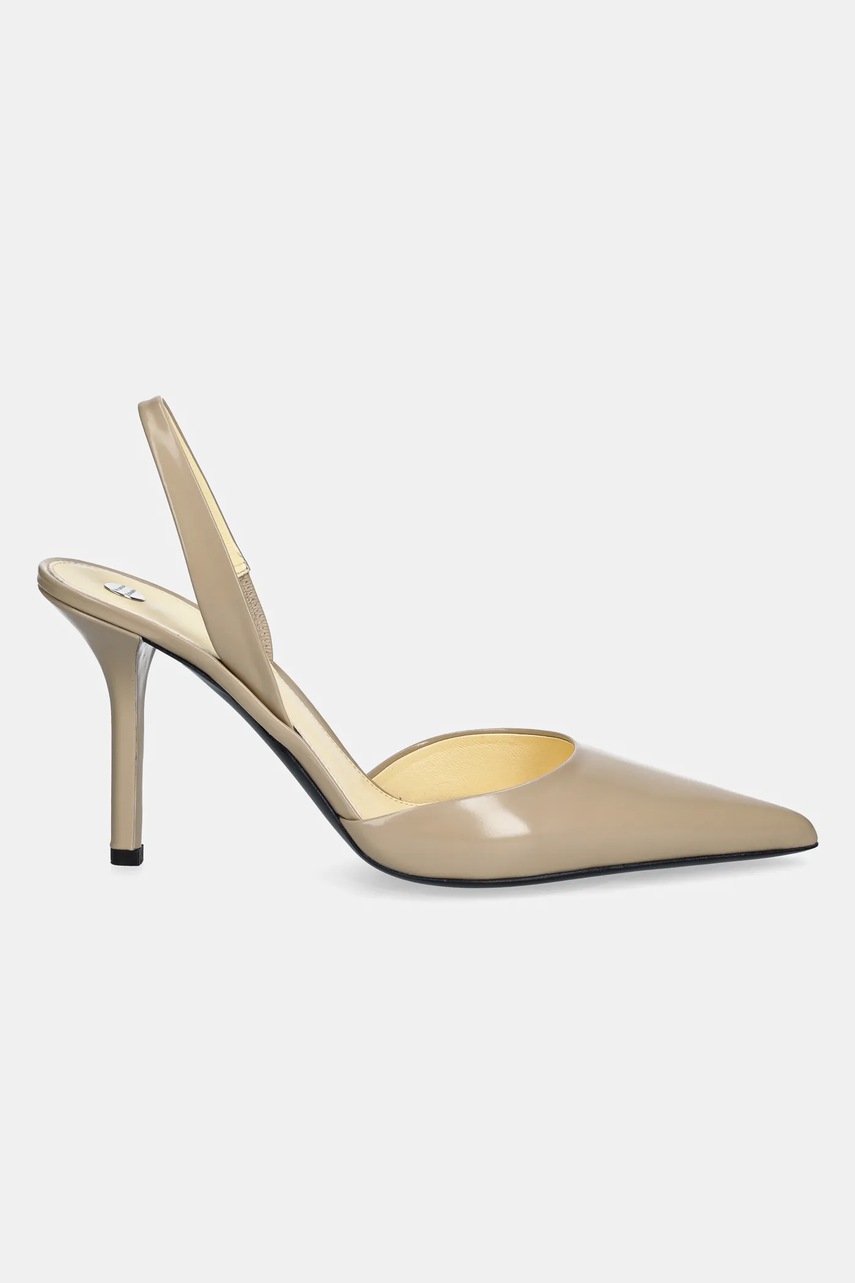 Δερμάτινες γόβες Proenza Schouler Slash χρώμα: μπεζ, SH251001 φωτογραφία