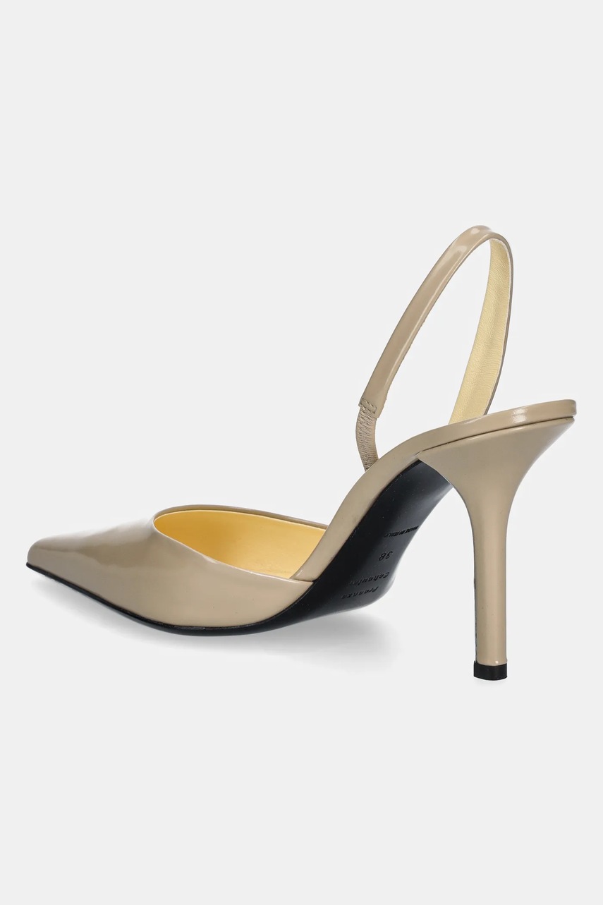 Δερμάτινες γόβες Proenza Schouler Slash χρώμα: μπεζ, SH251001 φωτογραφία