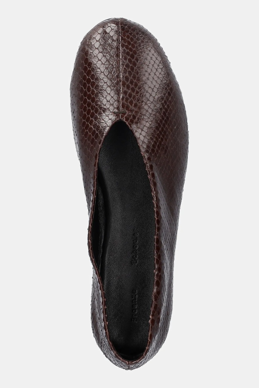 Δερμάτινες μπαλαρίνες Proenza Schouler Tee χρώμα: καφέ, SH251015B φωτογραφία