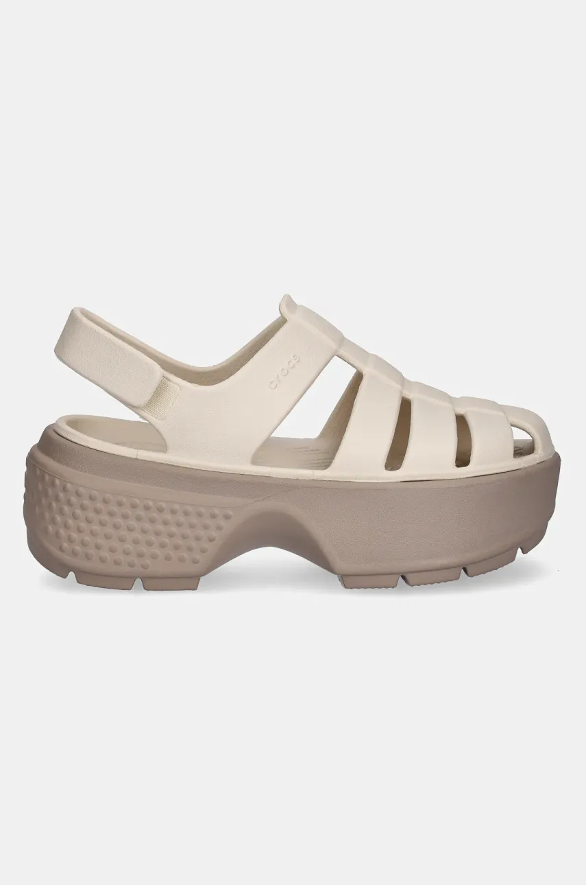 Сандалии Crocs Stomp Fisherman Sandal женские цвет бежевый на платформе 209938-0LL Сандалии Crocs Stomp Fisherman Sandal женские цвет бежевый на платформе 209938-0LL