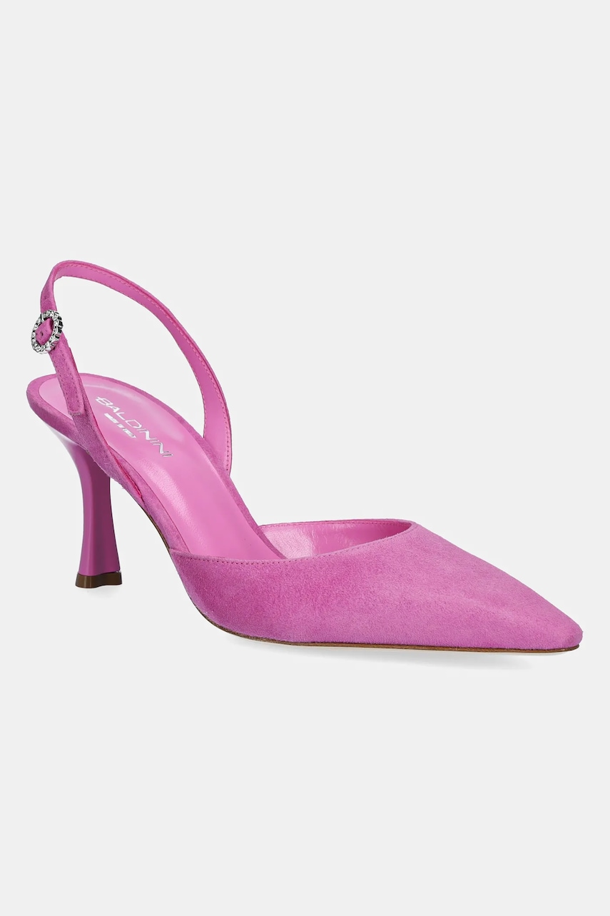 Baldinini tocuri din piele intoarsa culoarea violet, D5E182P7CAMO