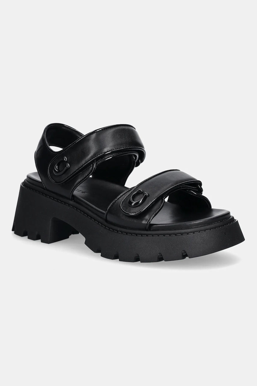 Coach sandale de piele Brynn culoarea negru, CAR57 Coach sandale de piele Brynn culoarea negru, CAR57