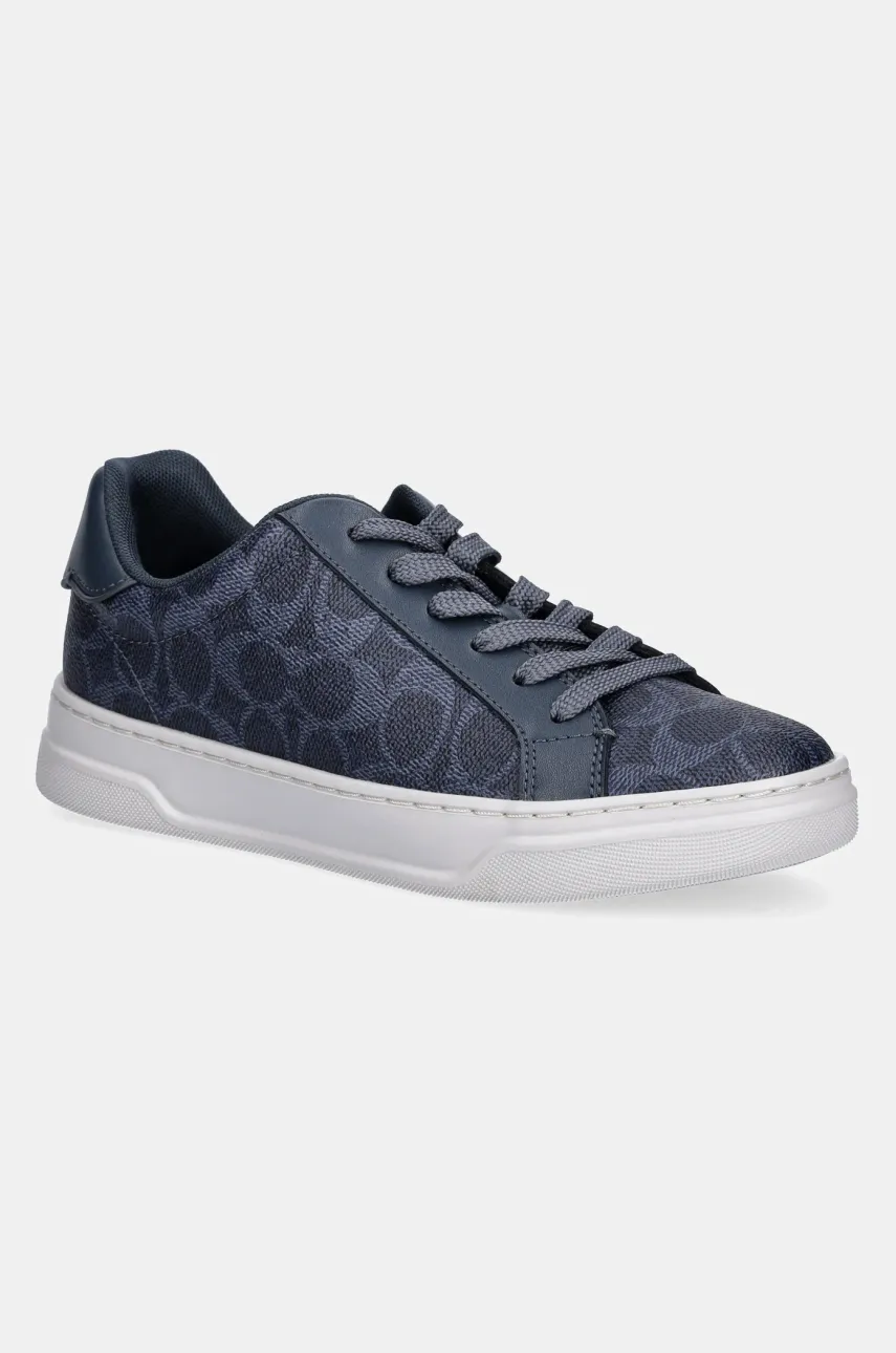 Coach sneakers din piele High Line femei, culoarea albastru marin, CBT39