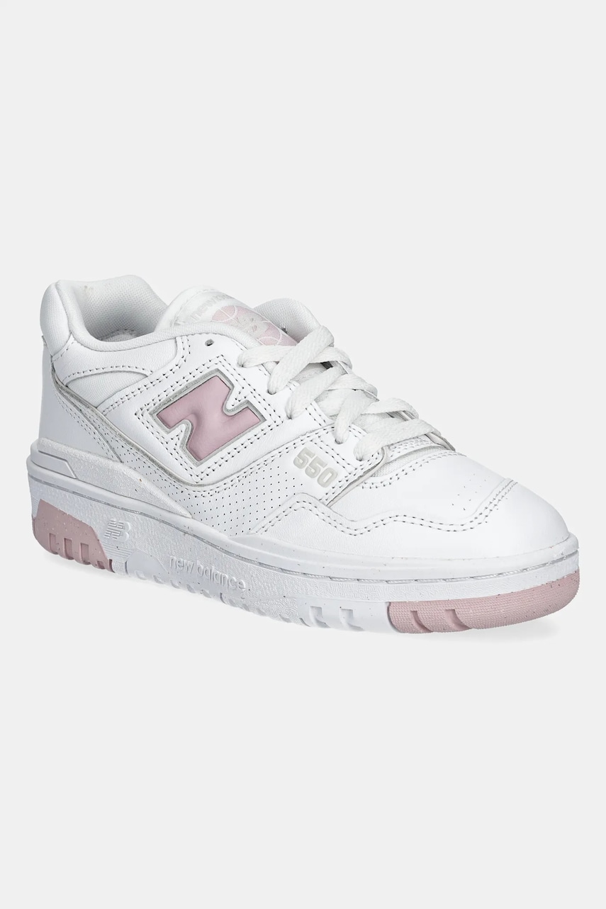 New Balance Adidasi din piele BBW550VC culoarea alb, BBW550VC
