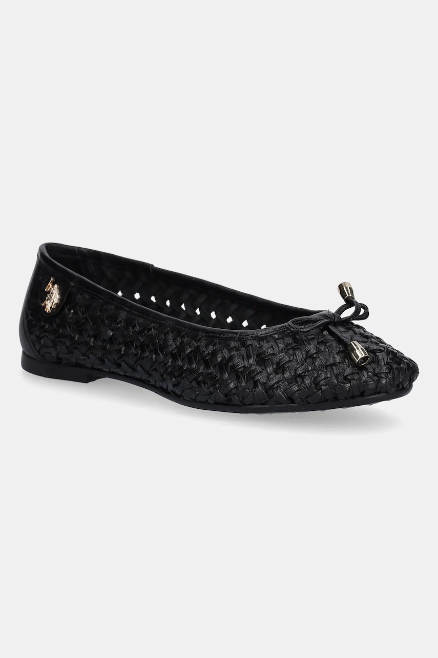 U.S. Polo Assn. balerini de piele JULIA001W/5L2 culoarea negru, JULIA U.S. Polo Assn. balerini de piele JULIA001W/5L2 culoarea negru, JULIA