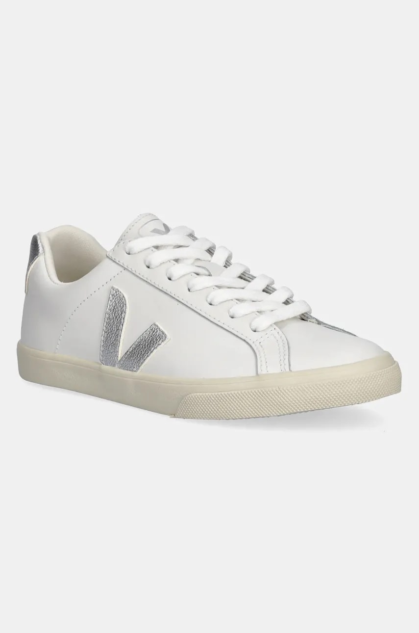 Veja sneakers din piele EO0203883A ESPLAR LOGO LEATHER femei, culoarea alb, EO0203883A Veja sneakers din piele EO0203883A ESPLAR LOGO LEATHER femei, culoarea alb, EO0203883A