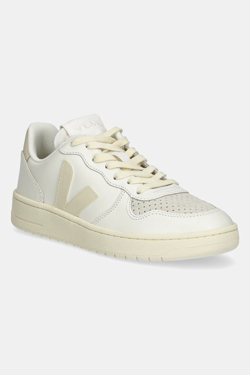 Veja sneakers din piele VI0220498A V-10 LEATHER femei, culoarea bej, VI0220498A Veja sneakers din piele VI0220498A V-10 LEATHER femei, culoarea bej, VI0220498A