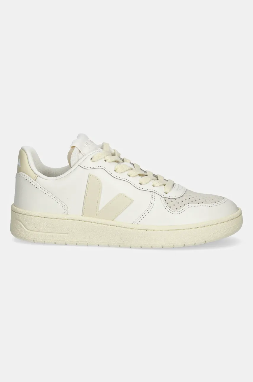 Кожаные кроссовки Veja VI0220498A V-10 LEATHER женские цвет бежевый VI0220498A Кожаные кроссовки Veja VI0220498A V-10 LEATHER женские цвет бежевый VI0220498A