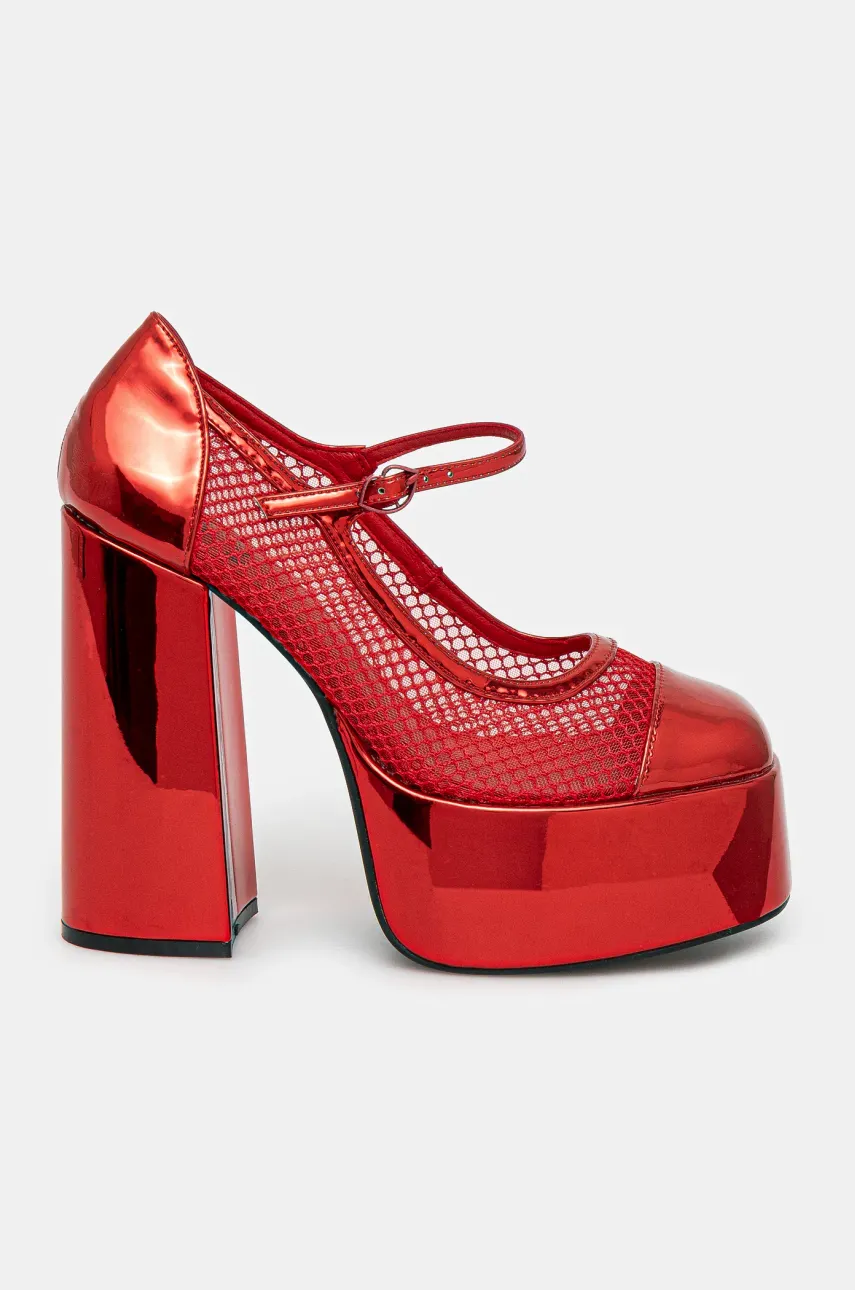 Туфли Koi Footwear x Rocky Horror Show Regular Frankie Fan Fishnet цвет красный каблук кирпичик Regular Frankie Fan Fishnet Туфли Koi Footwear x Rocky Horror Show Regular Frankie Fan Fishnet цвет красный каблук кирпичик Regular Frankie Fan Fishnet