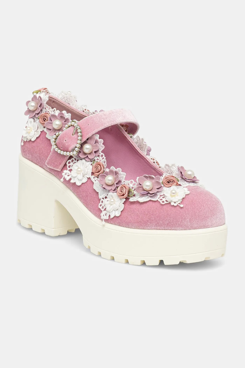Koi Footwear pumps Tira Pink Mary Janes ‘Fairy Powder Edition’ culoarea roz, cu toc drept, ND106