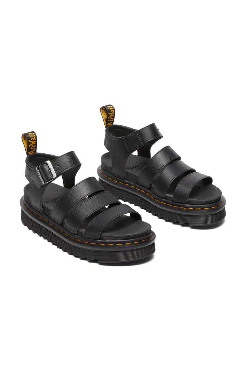 Кожаные сандалии Dr. Martens Blaire женские цвет чёрный на платформе DM31520001 Кожаные сандалии Dr. Martens Blaire женские цвет чёрный на платформе DM31520001