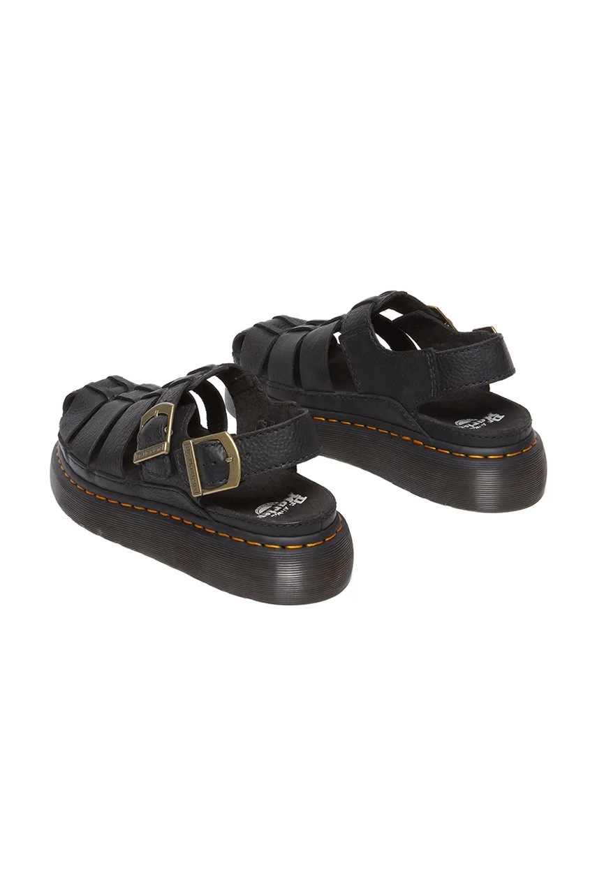 Δερμάτινα σανδάλια Dr. Martens Wrenlie χρώμα: μαύρο, DM31524001 φωτογραφία
