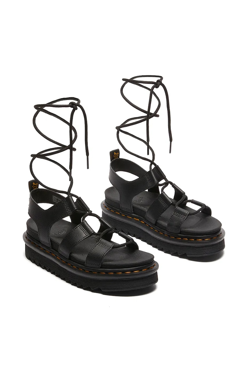 Кожаные сандалии Dr. Martens Nartilla женские цвет чёрный на платформе DM31617001 Кожаные сандалии Dr. Martens Nartilla женские цвет чёрный на платформе DM31617001