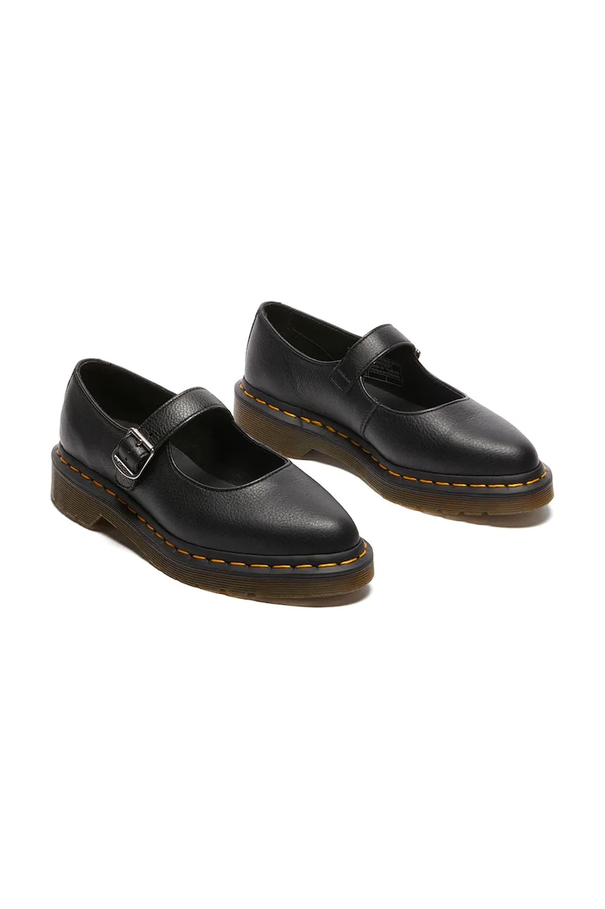 Кожаные балетки Dr. Martens Elphie MJ Mary Jane цвет чёрный DM40685001 Кожаные балетки Dr. Martens Elphie MJ Mary Jane цвет чёрный DM40685001