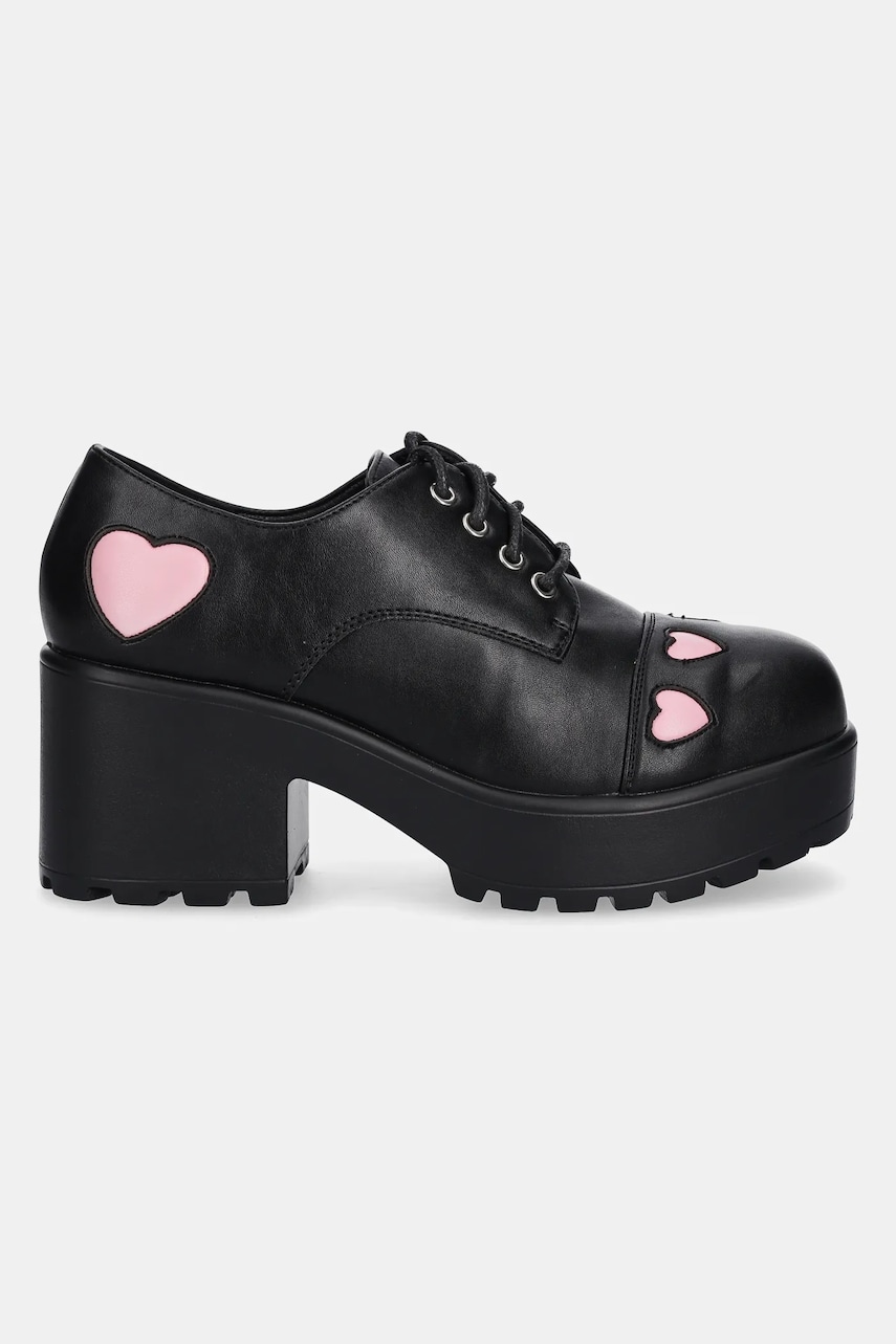Туфли Koi Footwear TENNIN HEART SHOES цвет чёрный каблук кирпичик ND116 Туфли Koi Footwear TENNIN HEART SHOES цвет чёрный каблук кирпичик ND116