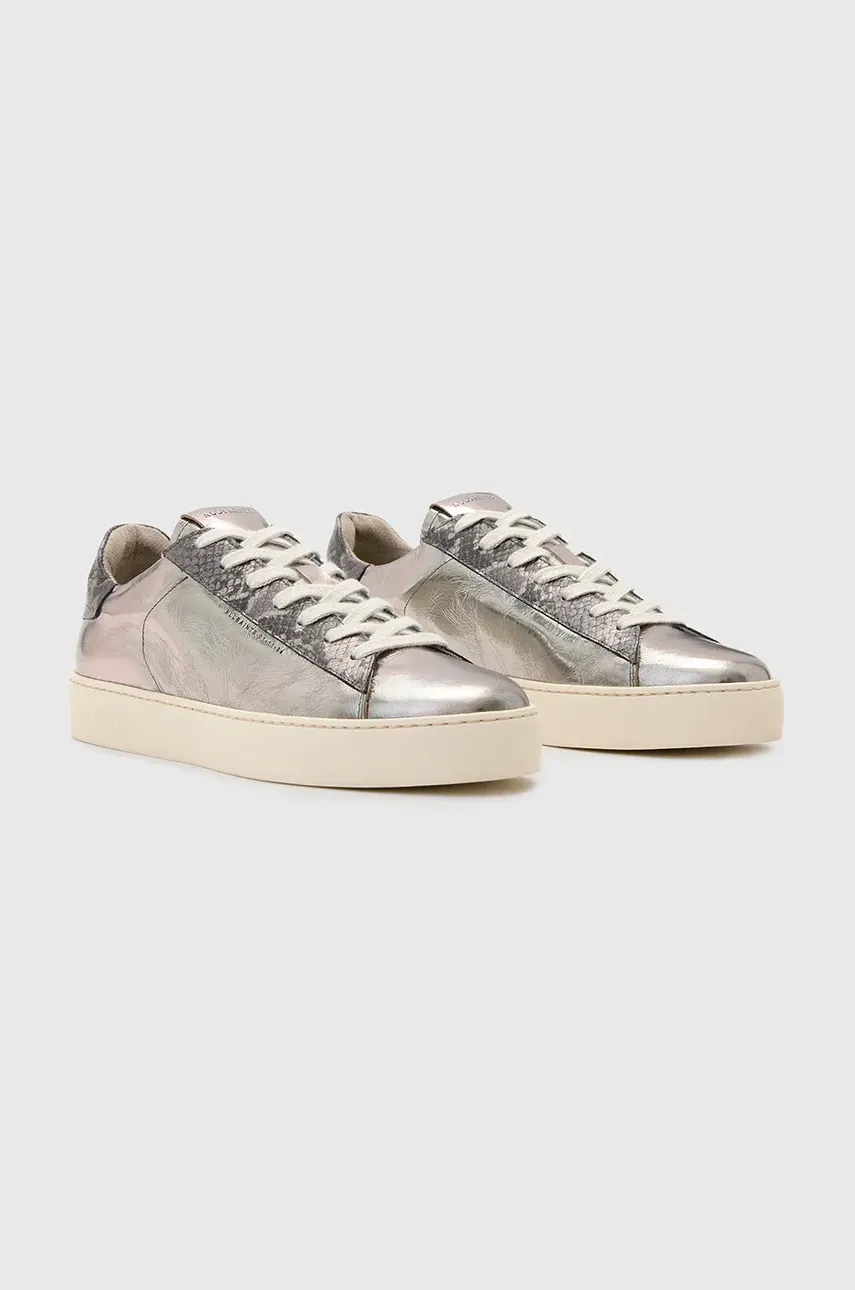 Кожаные кроссовки AllSaints Shana Metallic Sneaker женские цвет серебрянный W104FB Кожаные кроссовки AllSaints Shana Metallic Sneaker женские цвет серебрянный W104FB