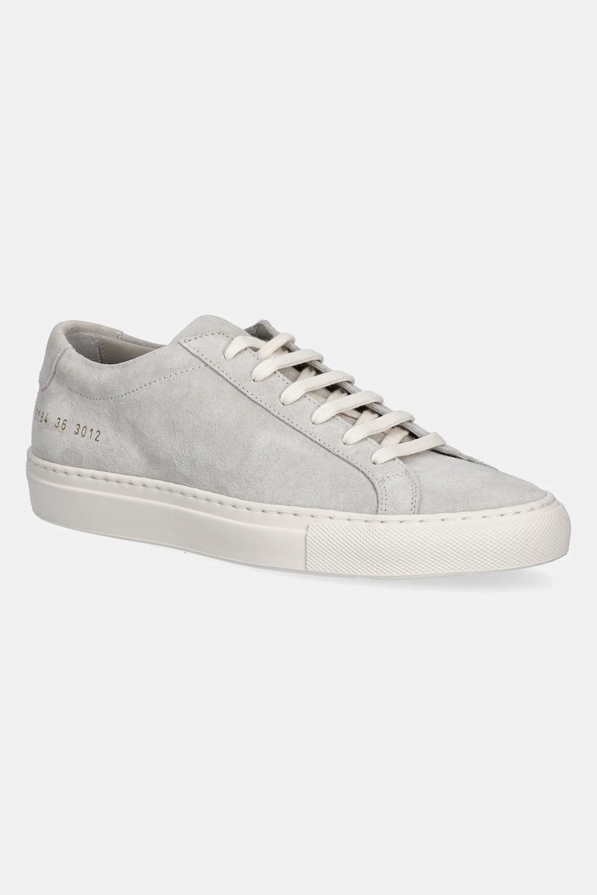 Common Projects adidași din nubuc Achilles Contrast femei, culoarea gri, 6184 Common Projects adidași din nubuc Achilles Contrast femei, culoarea gri, 6184