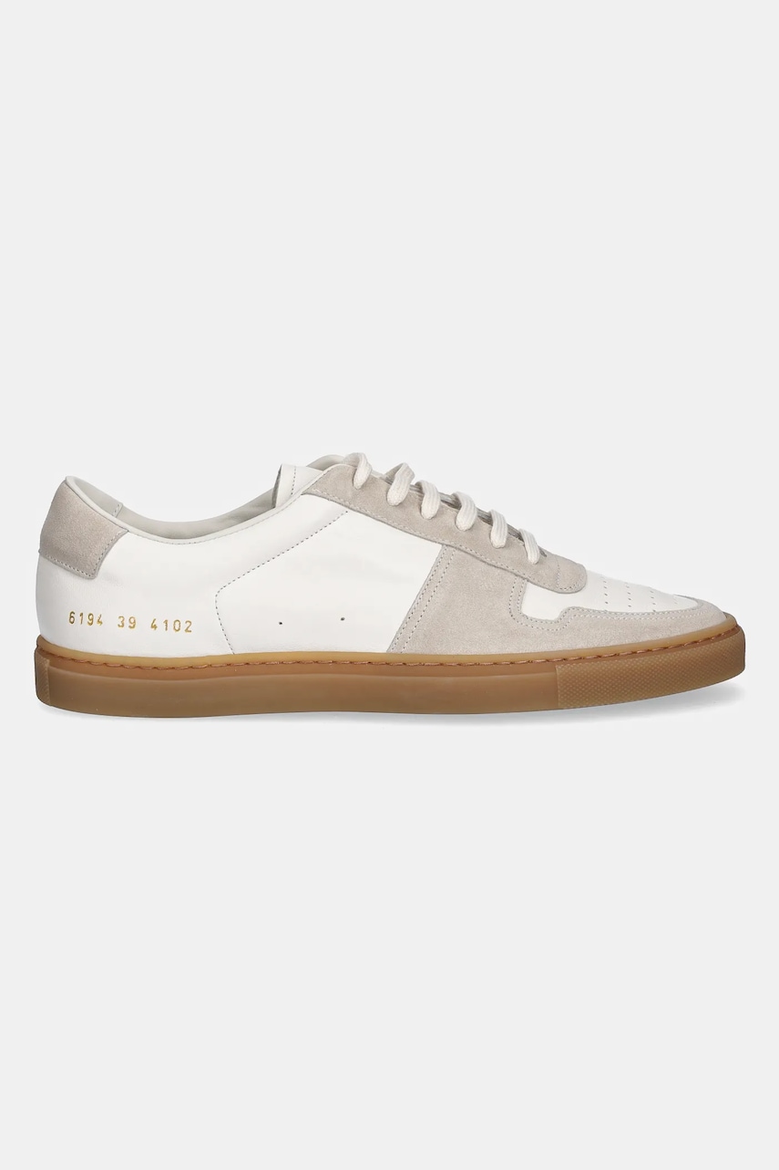 Кожаные кроссовки Common Projects Bball Duo Slim женские цвет бежевый 6194 Кожаные кроссовки Common Projects Bball Duo Slim женские цвет бежевый 6194
