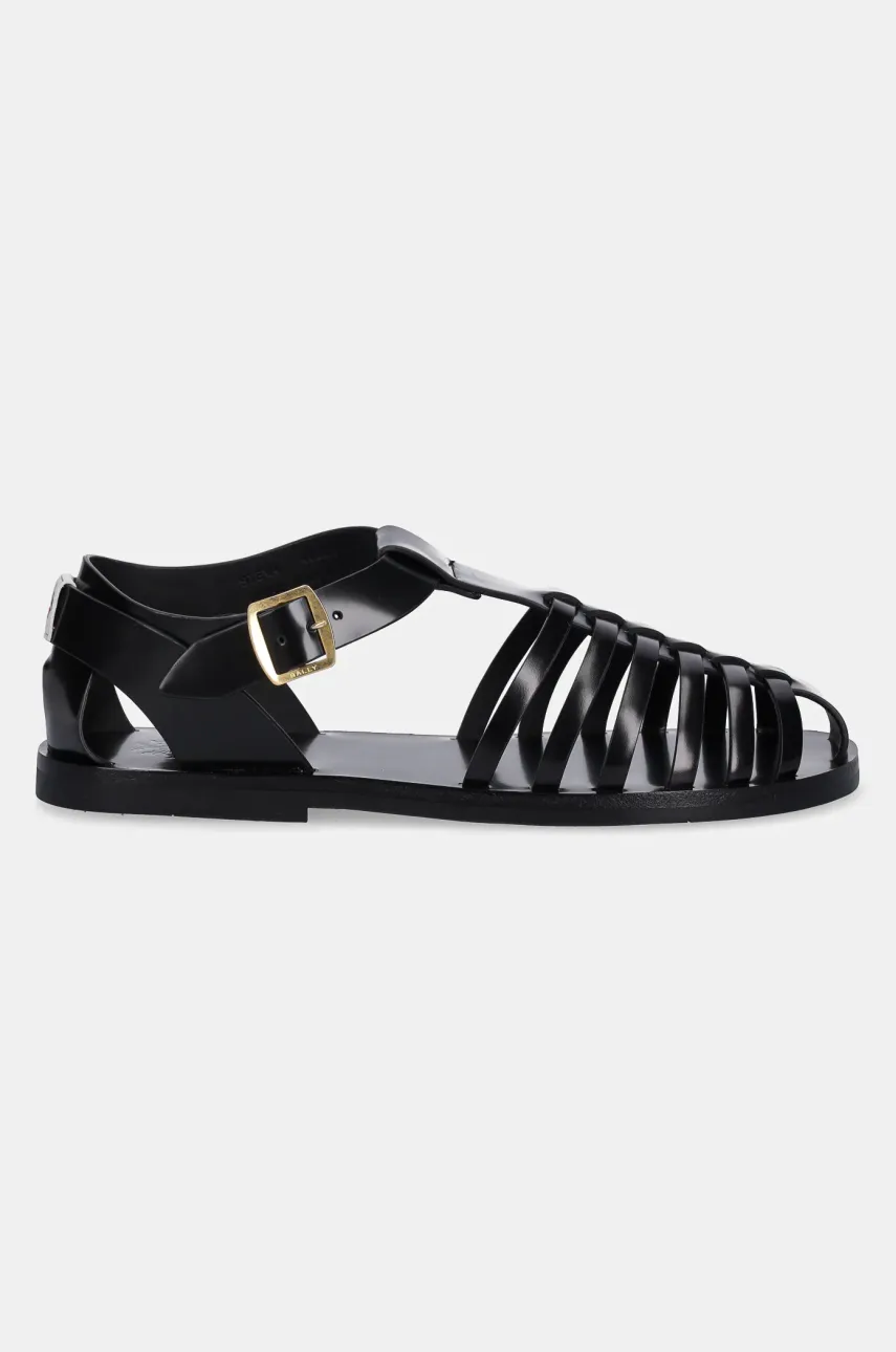 Кожаные сандалии Bally женские цвет чёрный WF003P Кожаные сандалии Bally женские цвет чёрный WF003P