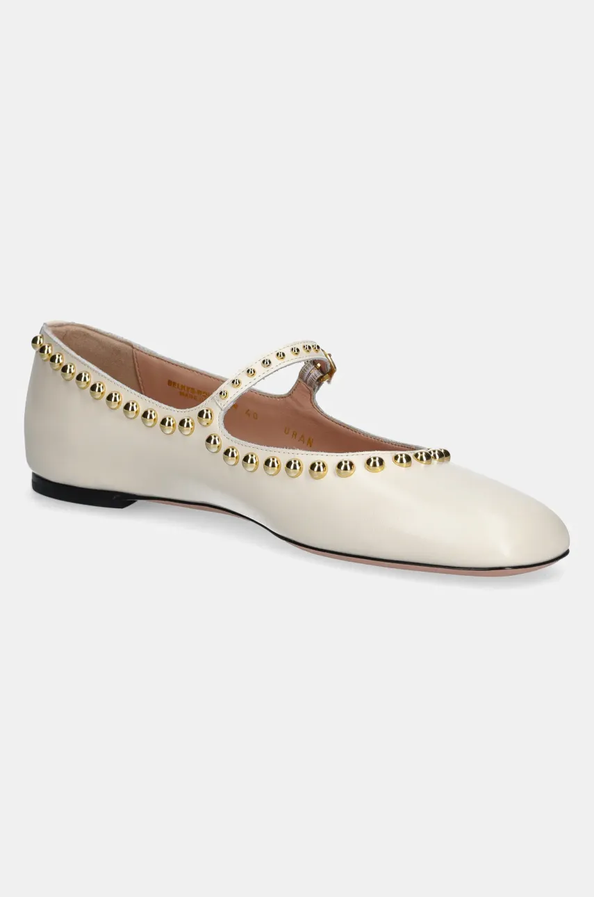 Bally balerini de piele culoarea bej, WA051Z