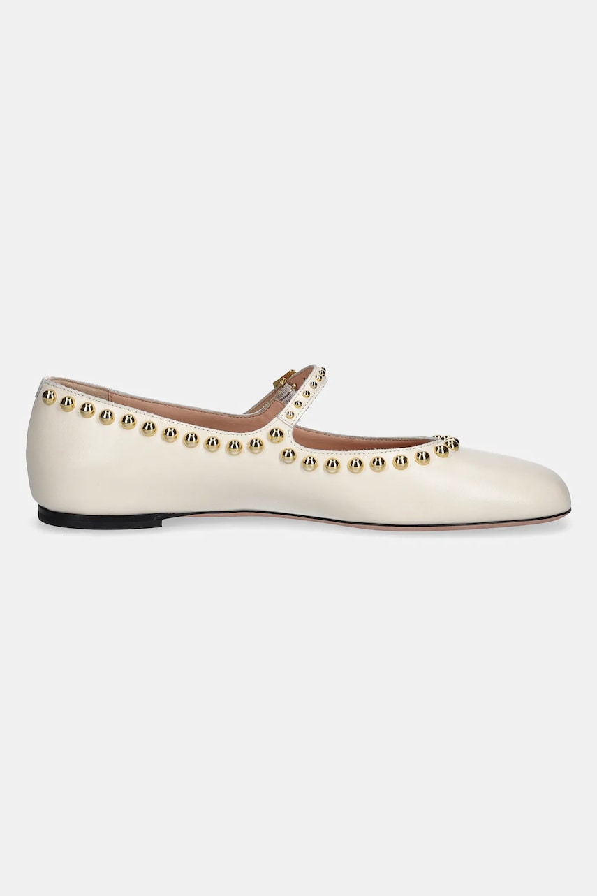 Кожаные балетки Bally цвет бежевый WA051Z Кожаные балетки Bally цвет бежевый WA051Z