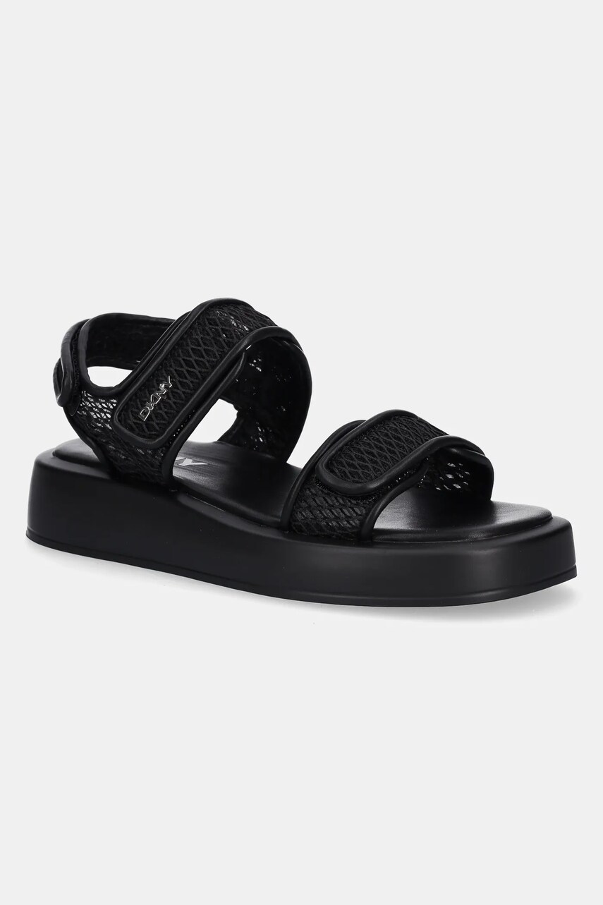 Dkny sandale Owyn femei, culoarea negru, cu platforma, K1514238