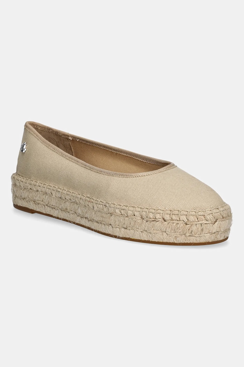 Lauren Ralph Lauren espadryle Luize Ballet kolor beżowy na koturnie 802959187008