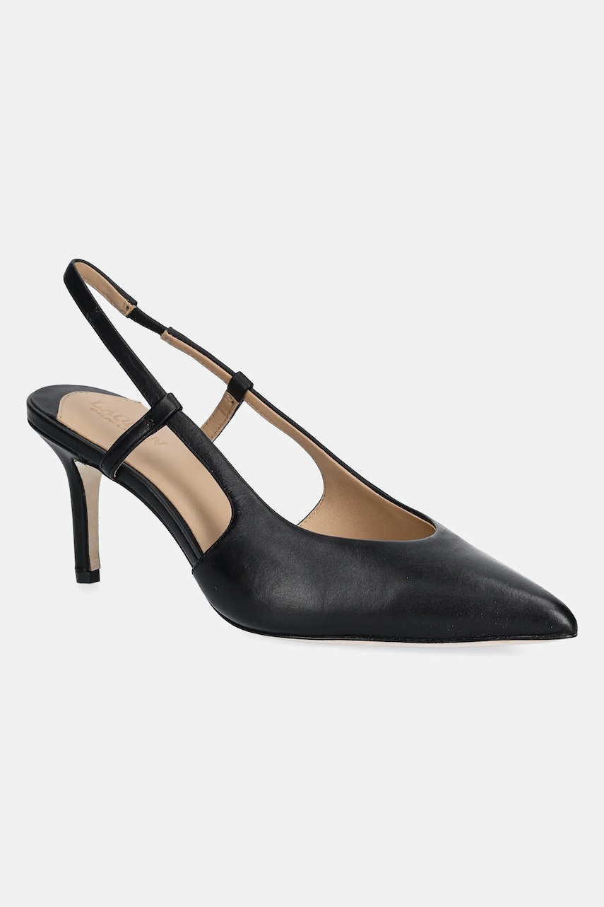 Levně Kožené lodičky Lauren Ralph Lauren Khloe Slgbck černá barva, 802961789001