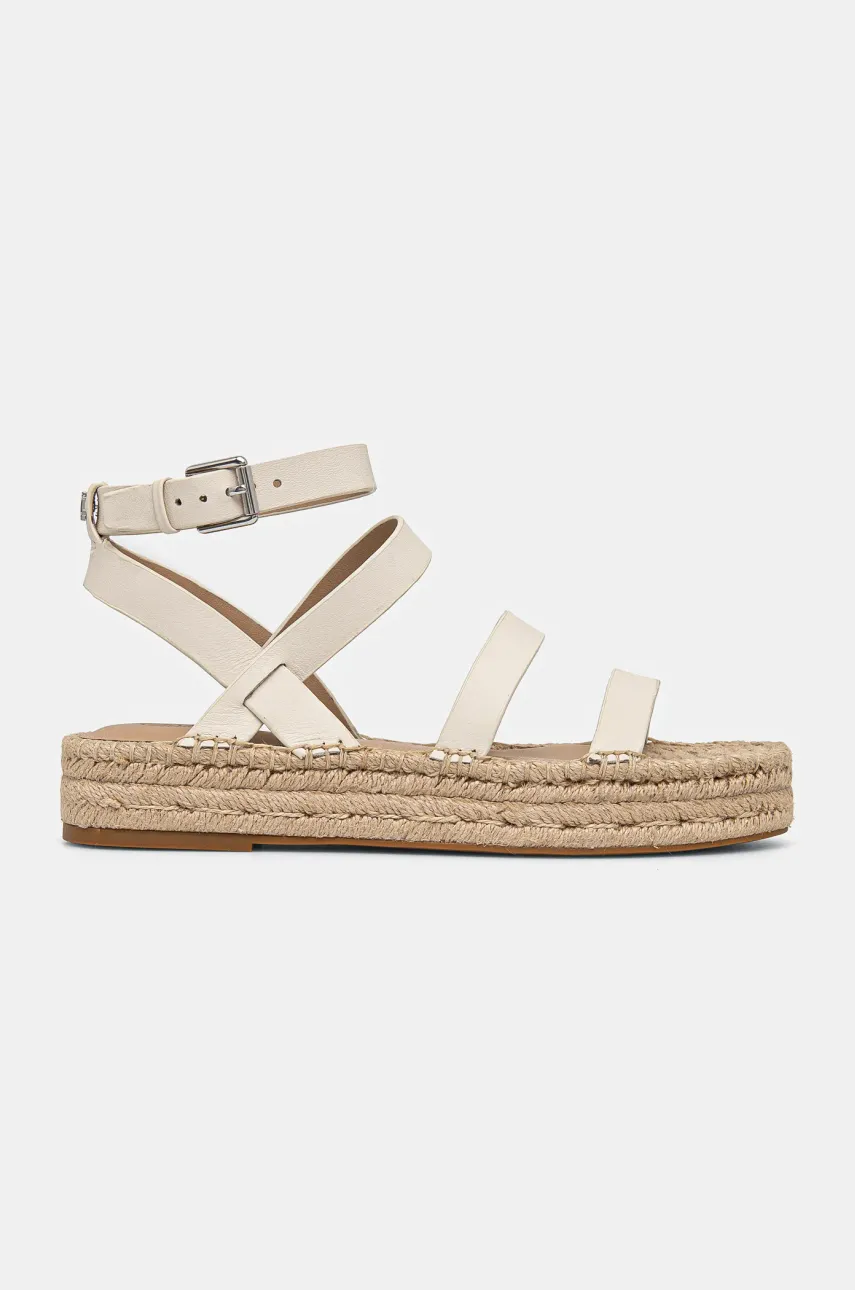 Кожаные сандалии Lauren Ralph Lauren Polly Gldtr женские цвет бежевый на платформе 802967094001 Кожаные сандалии Lauren Ralph Lauren Polly Gldtr женские цвет бежевый на платформе 802967094001